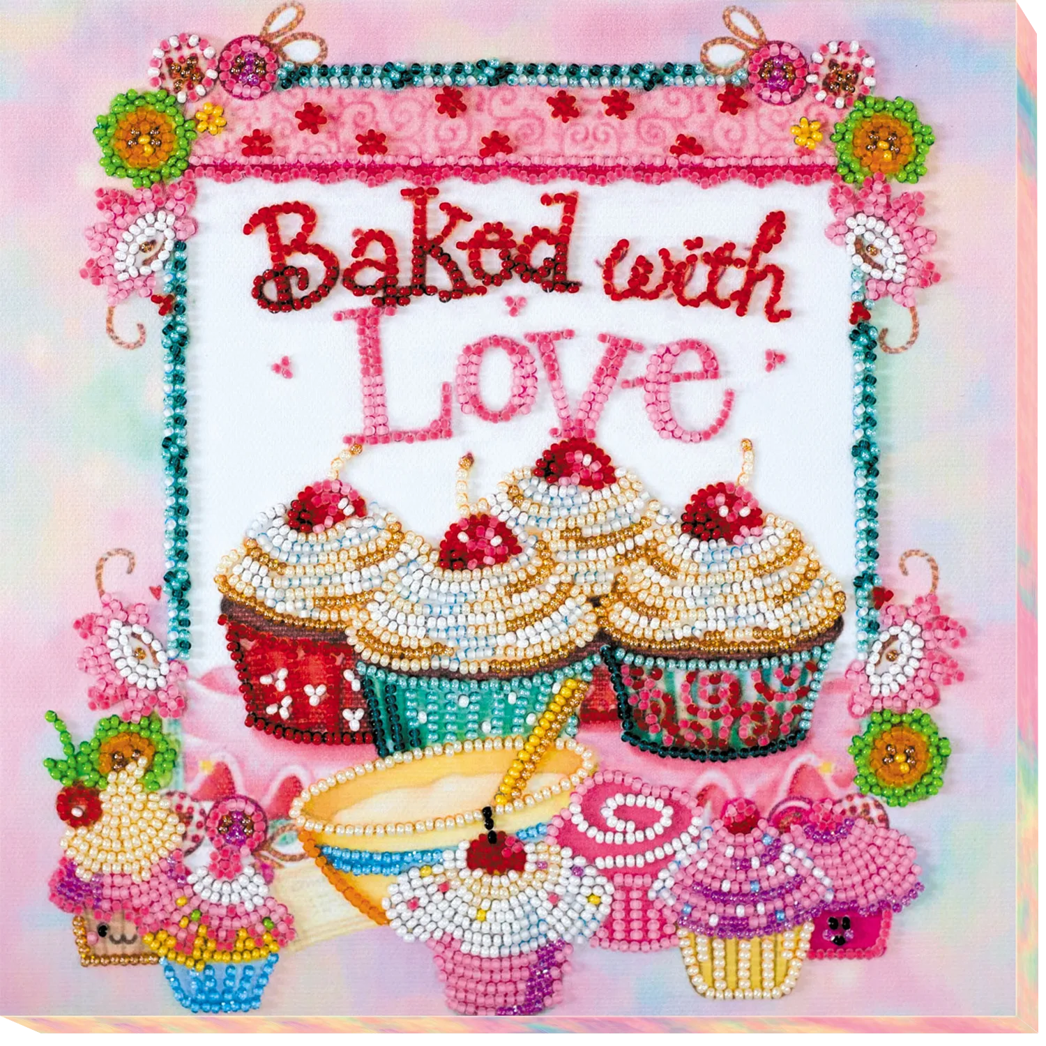 Bead Embroidery Kit Mid-sized bead embroidery kit Baked with love