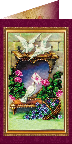 Postcards Bead Embroidery Kit Postcard Bead embroidery kit With love – 1