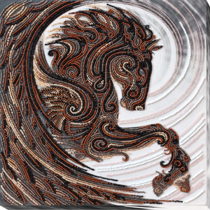 Bead Embroidery Kit Main Bead Embroidery Kit Black Pegasus