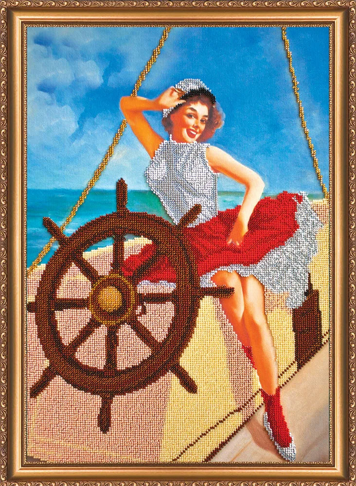 Bead Embroidery Kit Main Bead Embroidery Kit Sailor girl