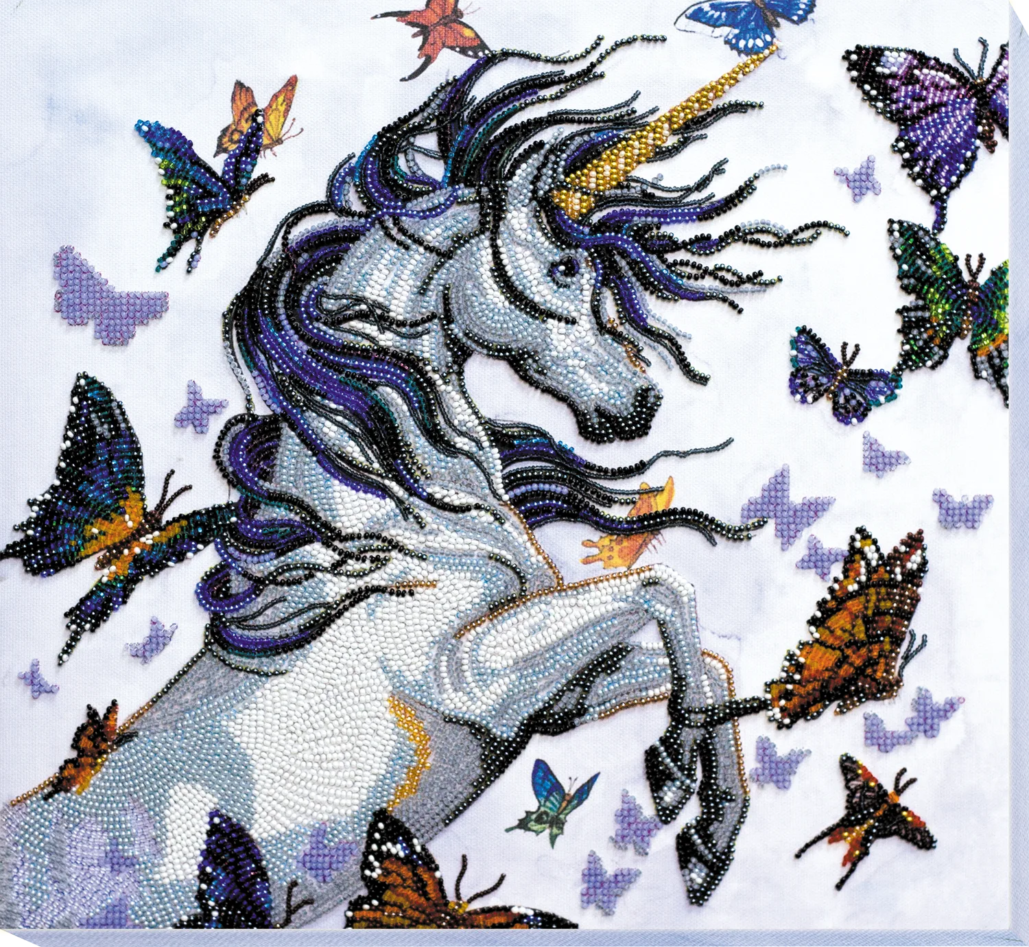 Bead Embroidery Kit Main Bead Embroidery Kit Unicorn