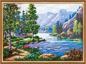 Bead Embroidery Kit Main bead embroidery kits Mountain morning