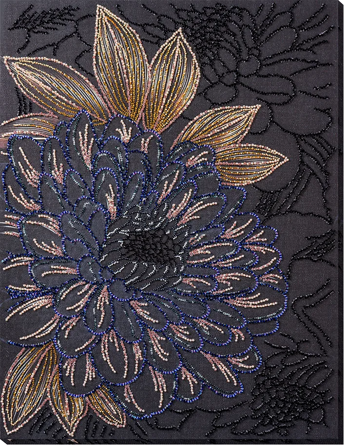 Bead Embroidery Kit Main Bead Embroidery Kit Blooming in the dark