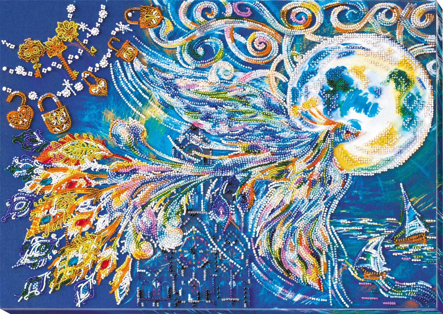 Bead Embroidery Kit Main Bead Embroidery Kit Bluebird of happiness