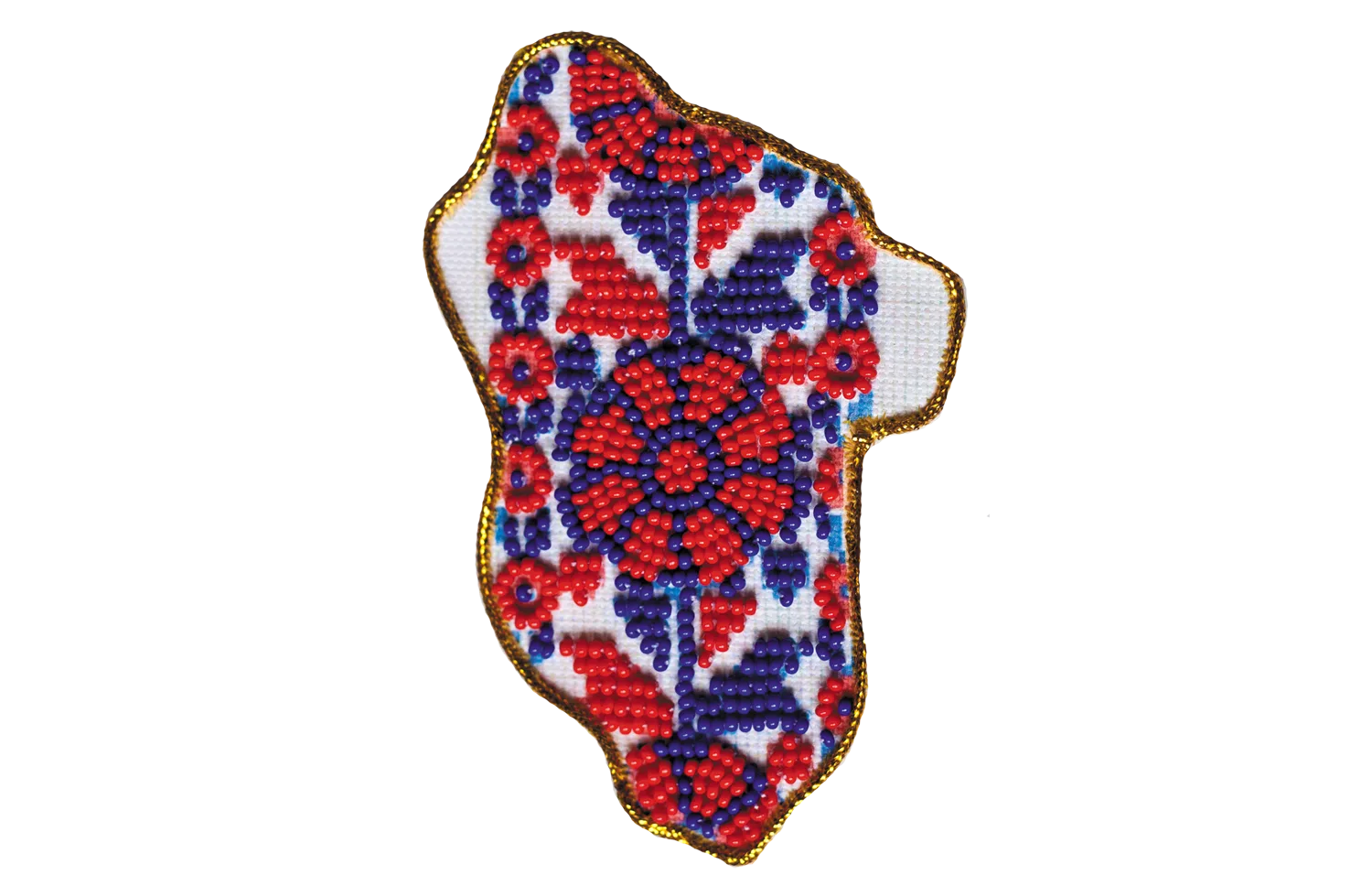Magnets Bead Embroidery Kit Kits for embroidery with beads magnets "Map of Ukraine" Lugansk region