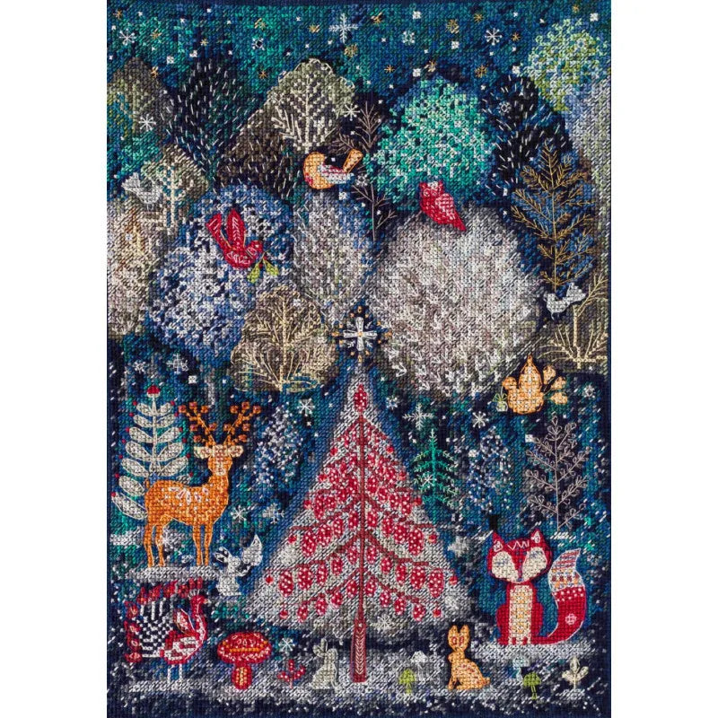 Cross Stitch Kit Cross-stitch kits In the winter forest one day