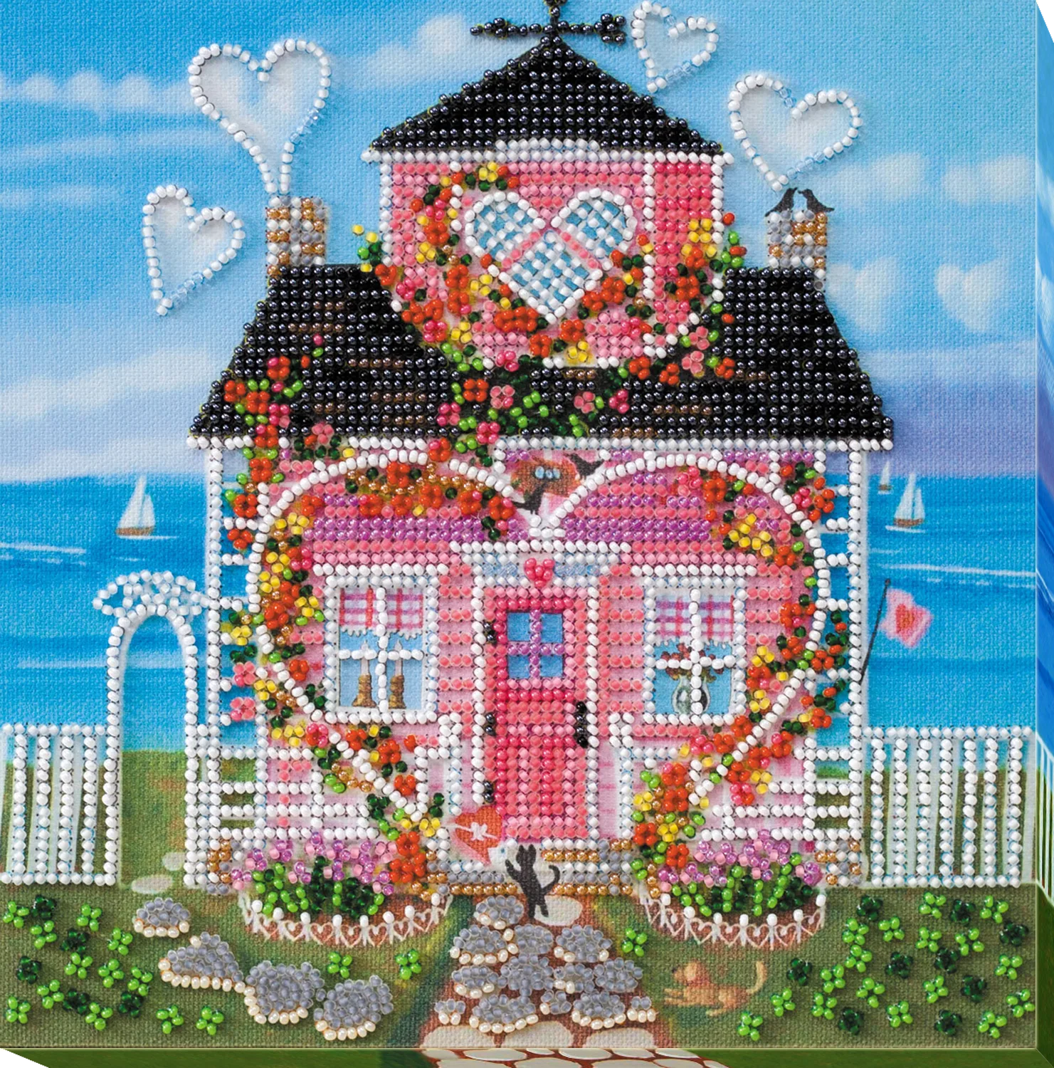 Bead Embroidery Kit Mid-sized bead embroidery kit Where love lives