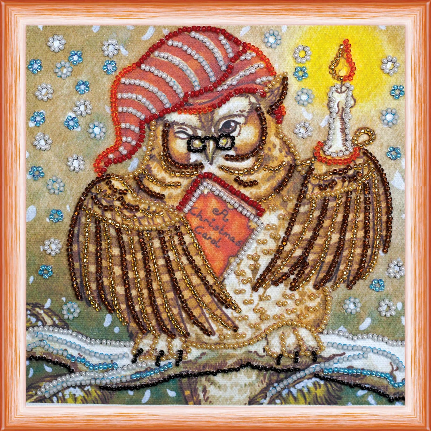 Bead Embroidery Kit Mini Bead embroidery kit Owl