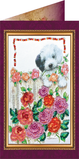 Postcards Bead Embroidery Kit Postcard Bead embroidery kit Miss you – 1