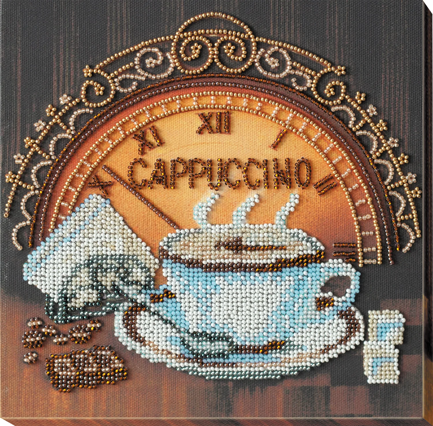 Bead Embroidery Kit Mid-sized bead embroidery kit Сoffee and chocolate