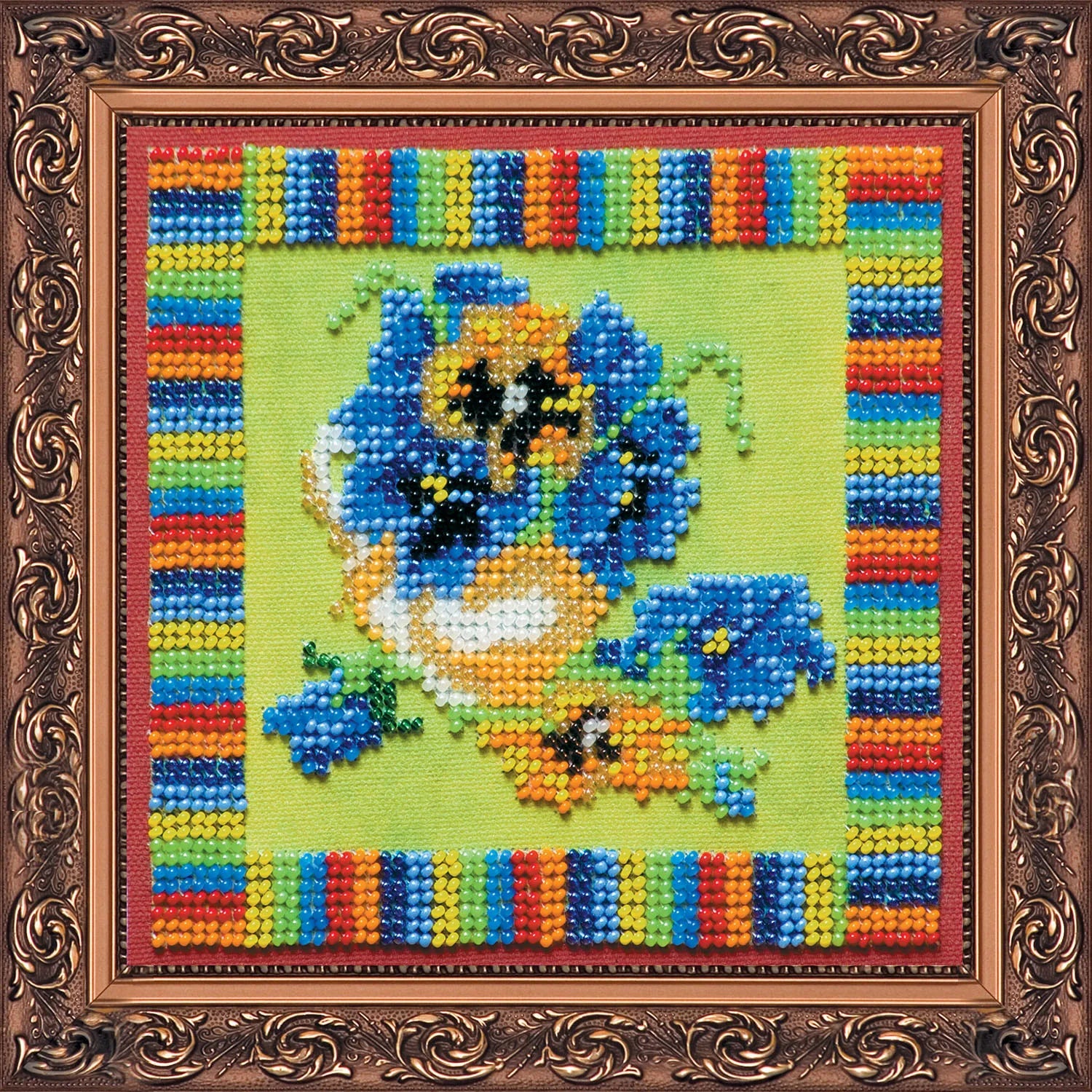 Bead Embroidery Kit Main Bead Embroidery Kit Pansies