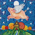 Bead Embroidery Kit Mini Bead embroidery kit Flying pig