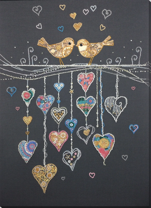 Bead Embroidery Kit Main Bead Embroidery Kit Birds in love