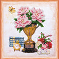 Bead Embroidery Kit Mini Bead embroidery kit Still lafe with a clock
