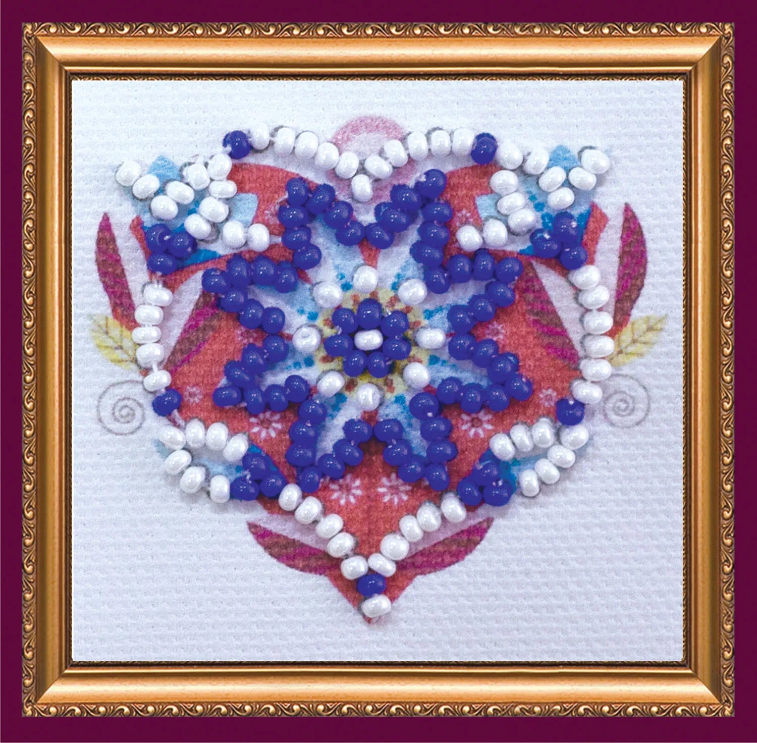 Magnets Bead Embroidery Kit Mini Magnets Bead embroidery kit Love symbol