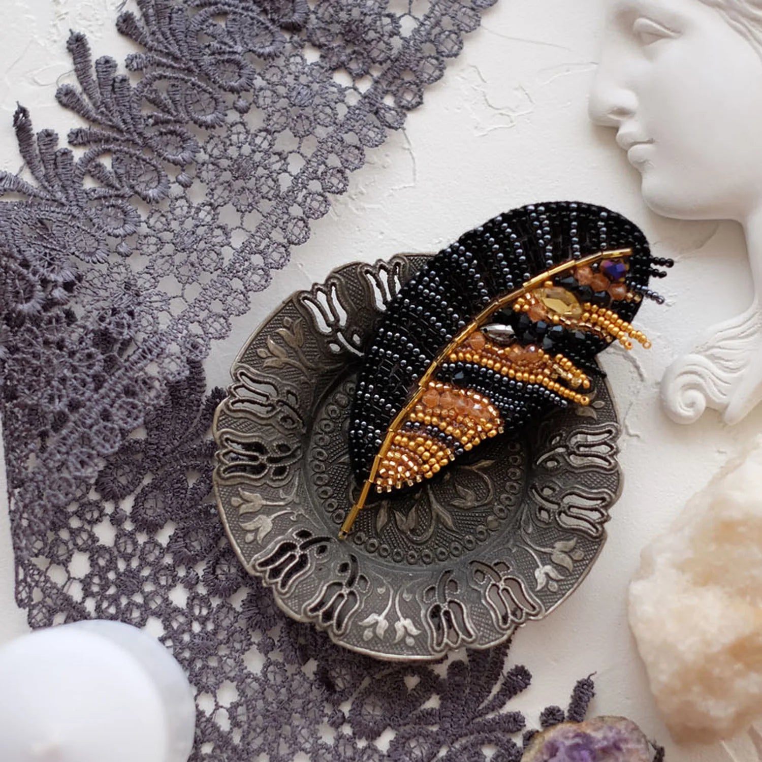 Brooch Embroidery Kit Decoration Pen
