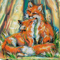 Bead Embroidery Kit Mid-sized bead embroidery kit Small foxes