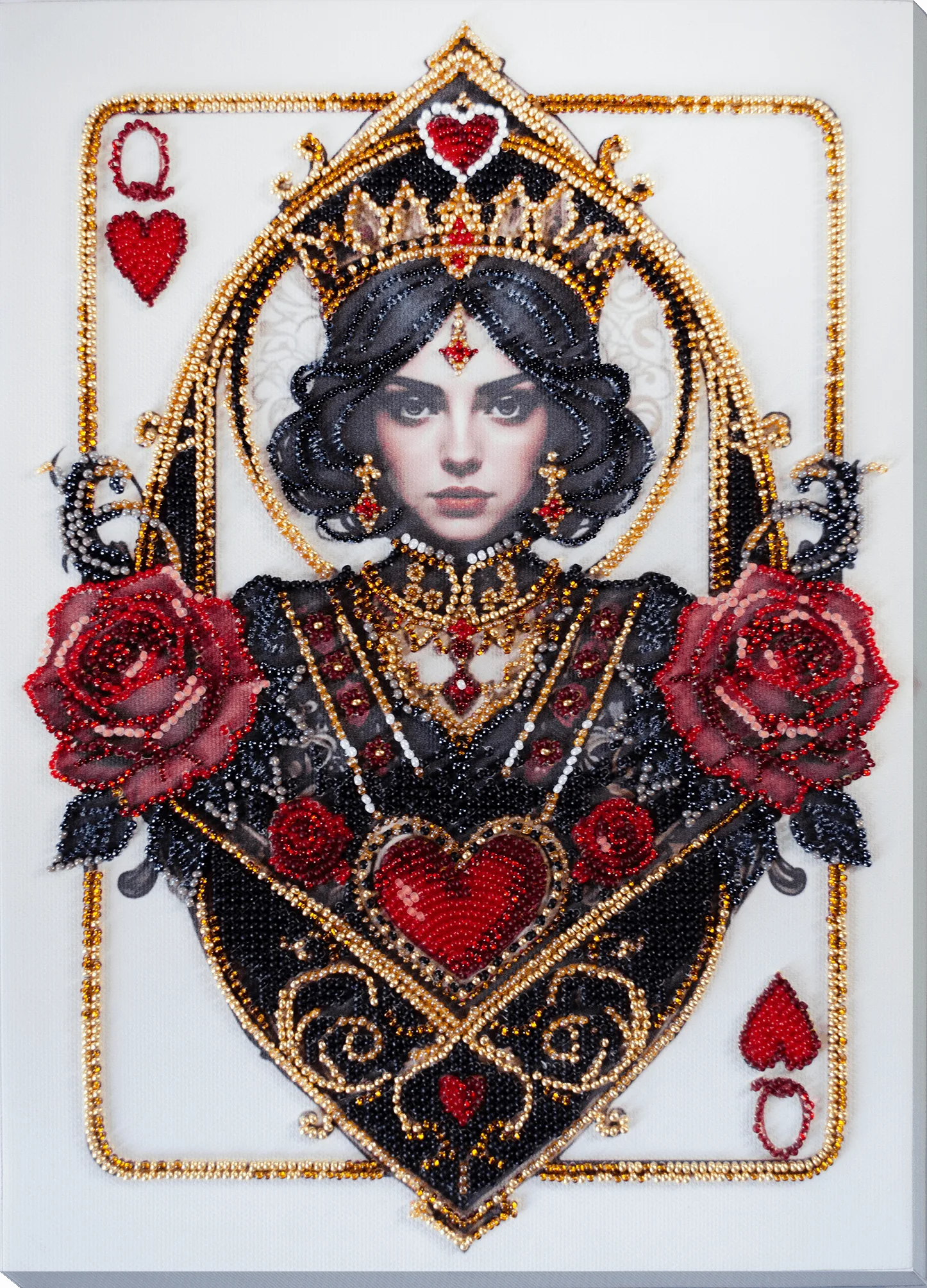 Bead Embroidery Kit Main Bead Embroidery Kit Queen of hearts