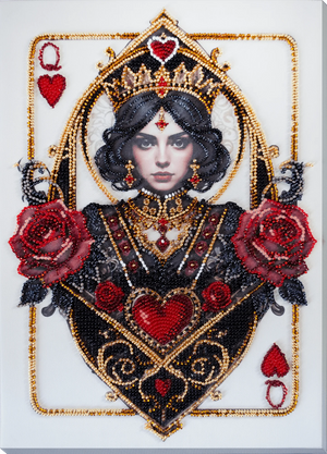Bead Embroidery Kit Main Bead Embroidery Kit Queen of hearts