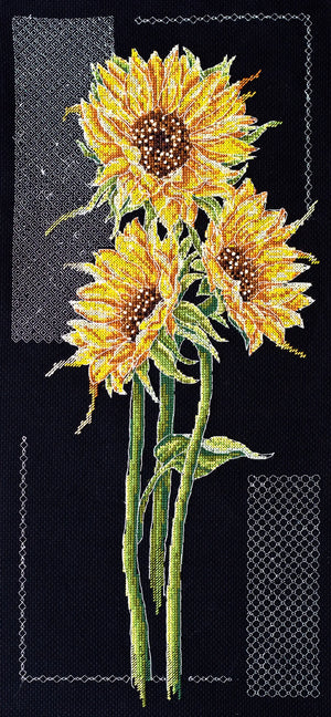Cross Stitch Kit Cross-stitch kits Bright sunflowers