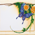 Photo Frame Bead Embroidery Kit Photo frame kit for bead embroidery Photo frame kit for bead embroidery "Blue batterfly"