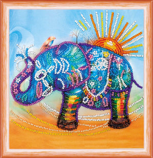 Bead Embroidery Kit Mini Bead embroidery kit Neon elephant