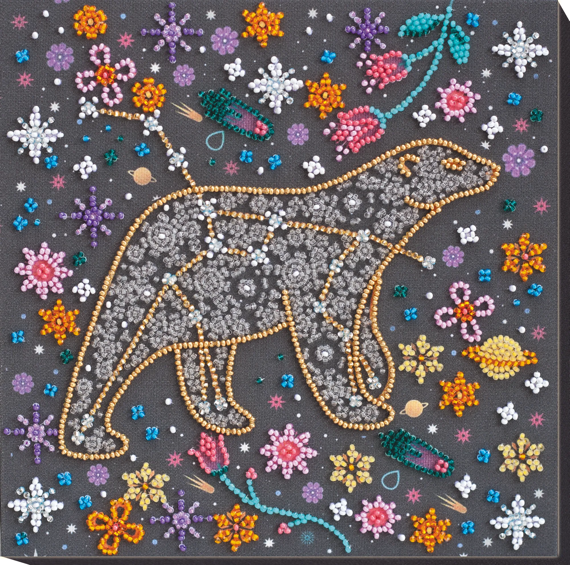 Bead Embroidery Kit Mid-sized bead embroidery kit Under the star of hapiness