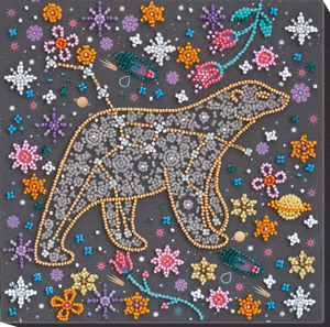 Bead Embroidery Kit Mid-sized bead embroidery kit Under the star of hapiness