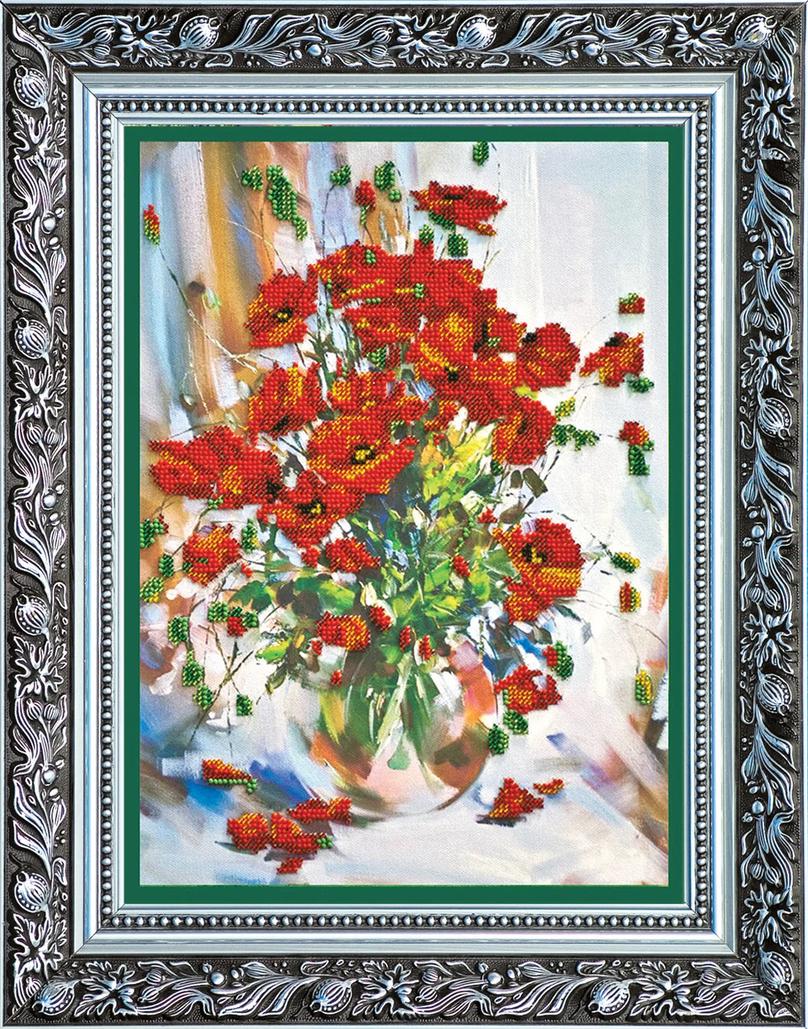 Bead Embroidery Kit Main Bead Embroidery Kit Poppies