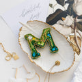 Brooch Embroidery Kit Decoration Letter "M"
