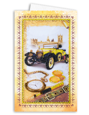 Postcards Bead Embroidery Kit Postcard-envelope for microbead embroidery London style