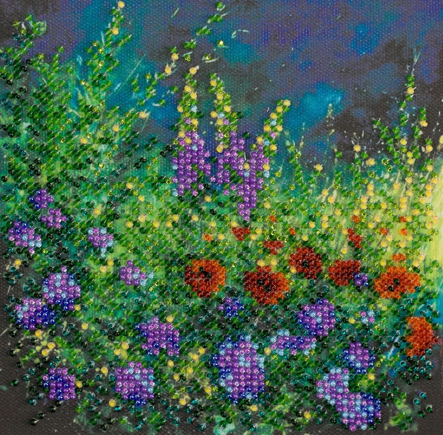 Bead Embroidery Kit Mini Bead embroidery kit Wild field