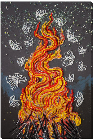 Bead Embroidery Kit Main Bead Embroidery Kit Dancing around the campfire