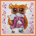 Bead Embroidery Kit Mini Bead embroidery kit Owl and coffee