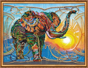 Bead Embroidery Kit Main Bead Embroidery Kit Mosaic elephant