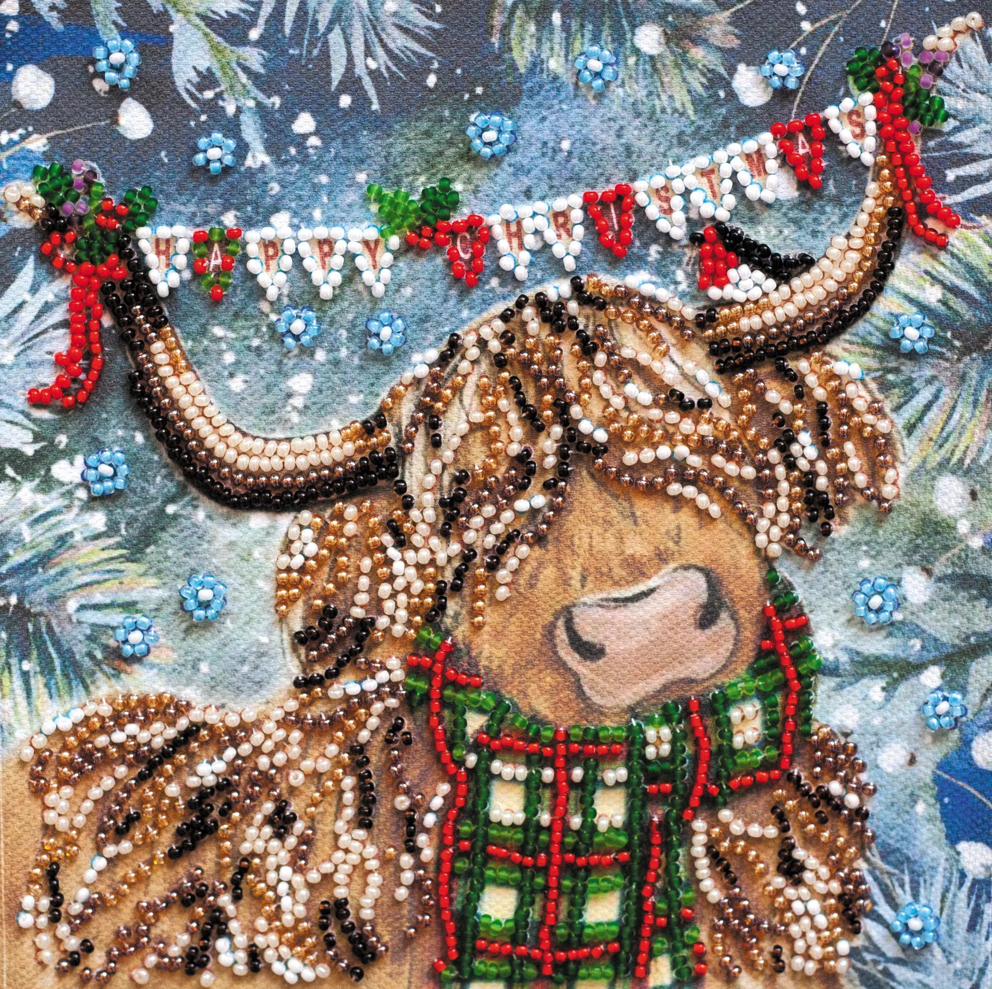 Bead Embroidery Kit Mini Bead embroidery kit Christmas goby