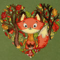 Bead Embroidery Kit Mini Bead embroidery kit Red fox