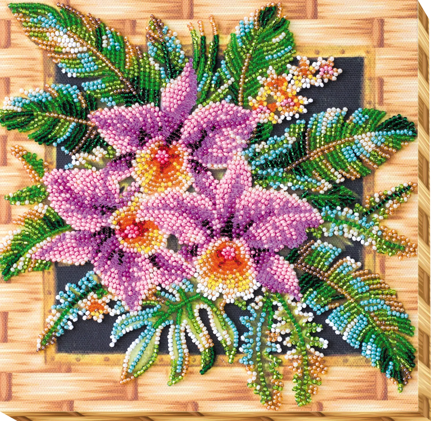 Bead Embroidery Kit Mid-sized bead embroidery kit Cattleya