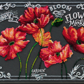 Bead Embroidery Kit Main Bead Embroidery Kit Velvet poppies