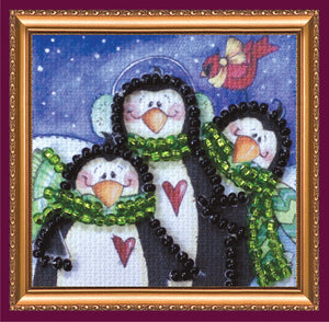 Magnets Bead Embroidery Kit Mini Magnets Bead embroidery kit Penguin family