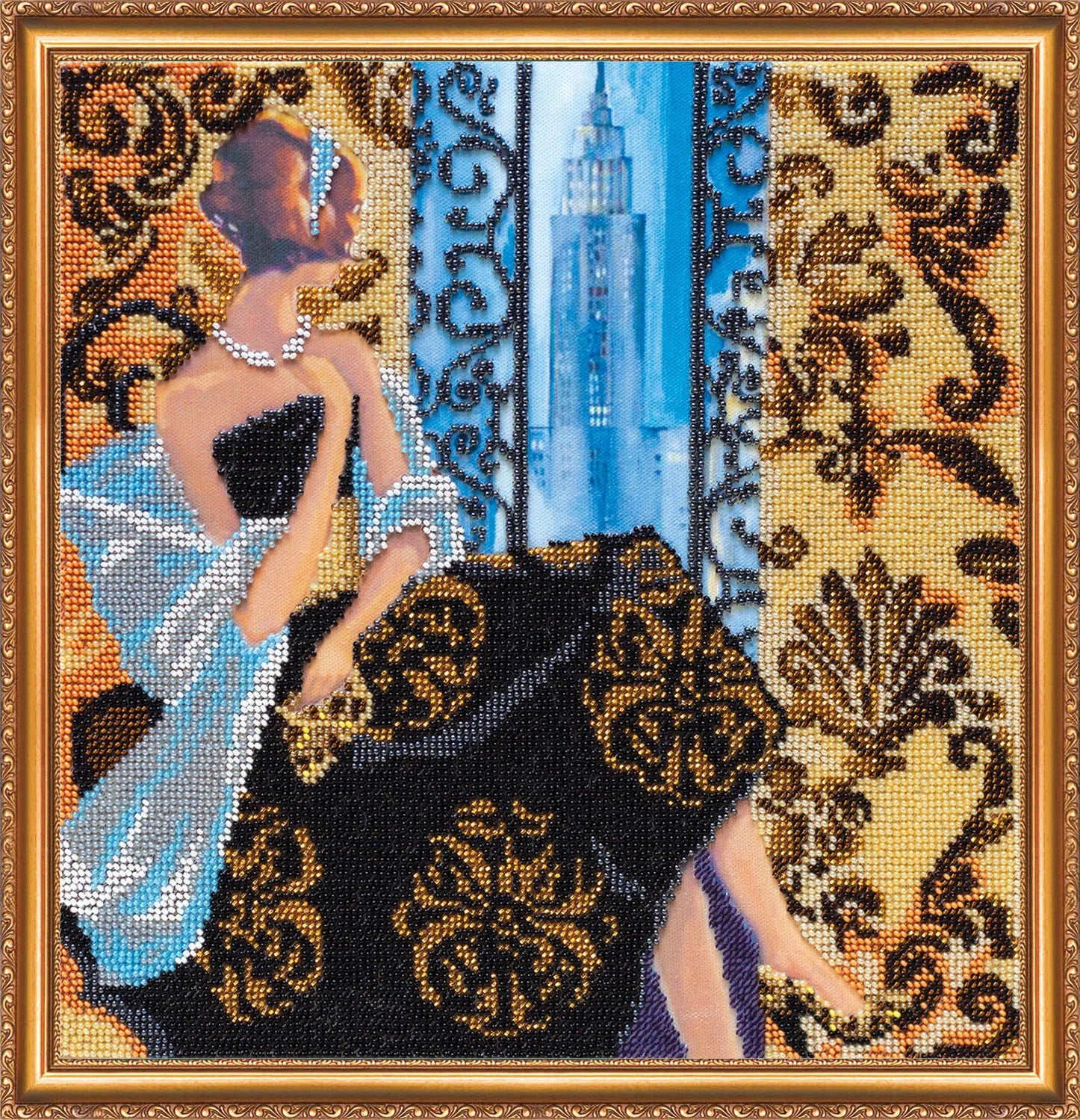 Bead Embroidery Kit Main Bead Embroidery Kit Window to New York