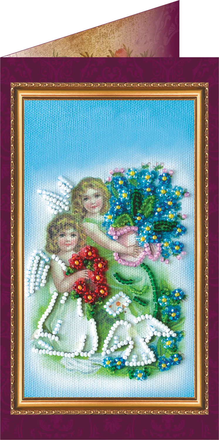 Postcards Bead Embroidery Kit Postcard Bead embroidery kit Happy Angel Day – 2