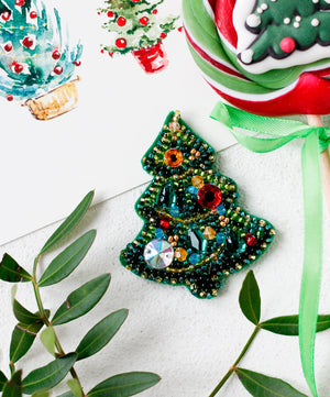 Brooch Embroidery Kit Decoration Christmas tree