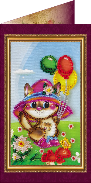 Postcards Bead Embroidery Kit Postcard Bead embroidery kit Happy Birthday – 3
