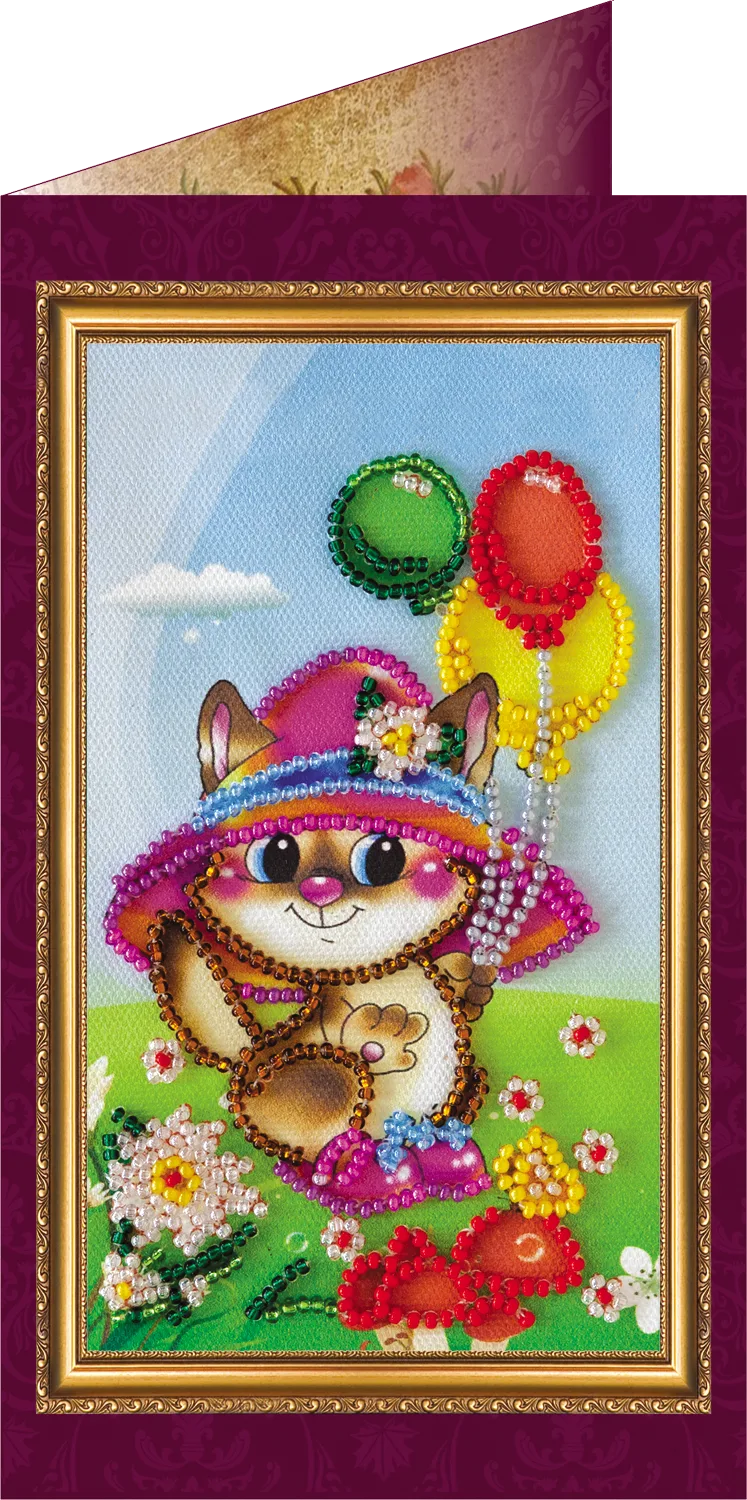 Postcards Bead Embroidery Kit Postcard Bead embroidery kit Happy Birthday – 3