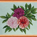Cross Stitch Kit Peony trio