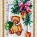 Postcards Bead Embroidery Kit Postcard bead embroidery kits Teddy bear - 4