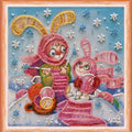 Bead Embroidery Kit Mini Bead embroidery kit Knitting bunnies