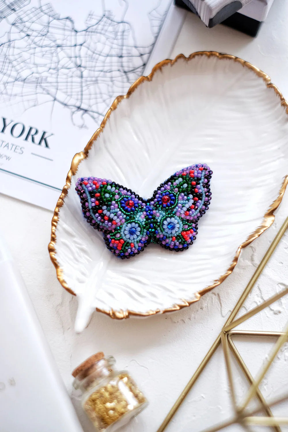 Brooch Embroidery Kit Decoration Butterfly