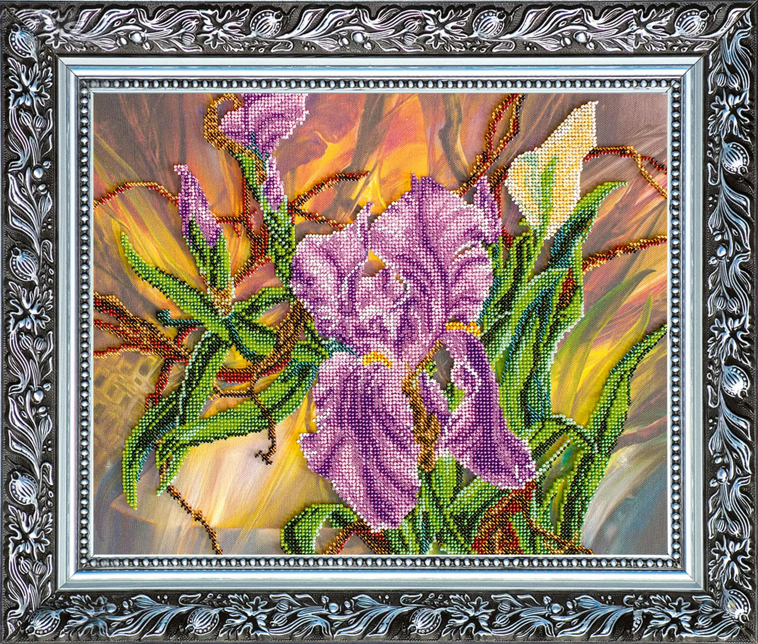 Bead Embroidery Kit Main Bead Embroidery Kit Bordeaux pearl